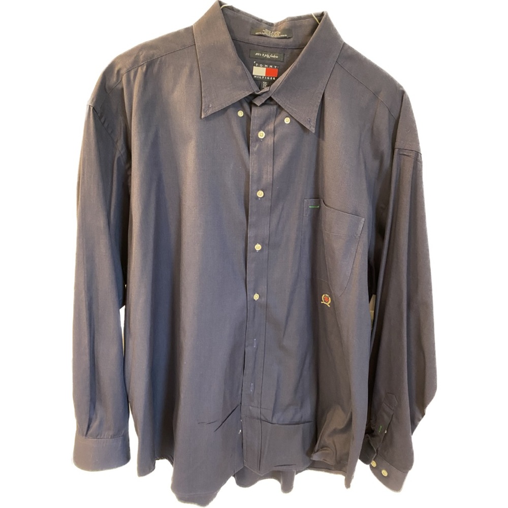 Tommy Hilfiger navy blue button down, XXL.